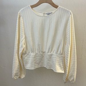 Brand new, long sleeve ivory blouse